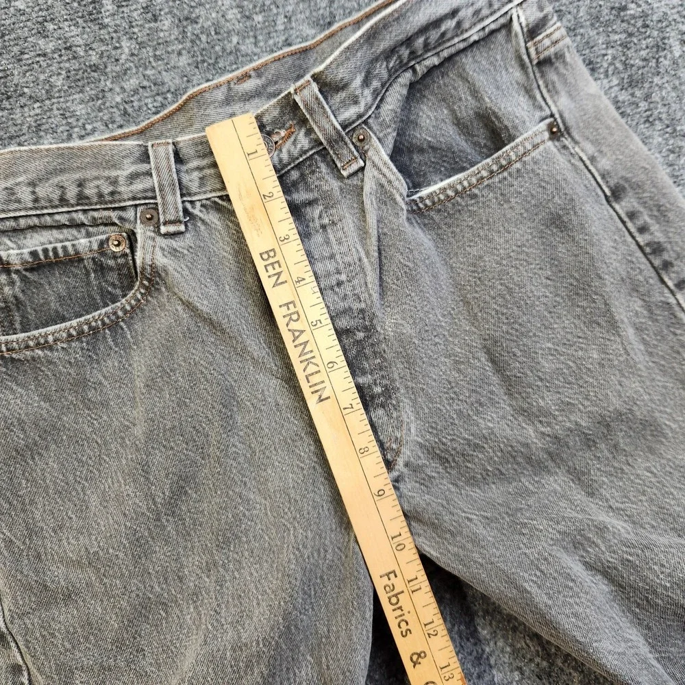 Vintage Levis 501 Jeans Mens 31x34 Gray Button Fly Straight Denim Casual USA 90s